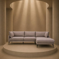 Avenne Grey three-seat right-hand chaise sofa