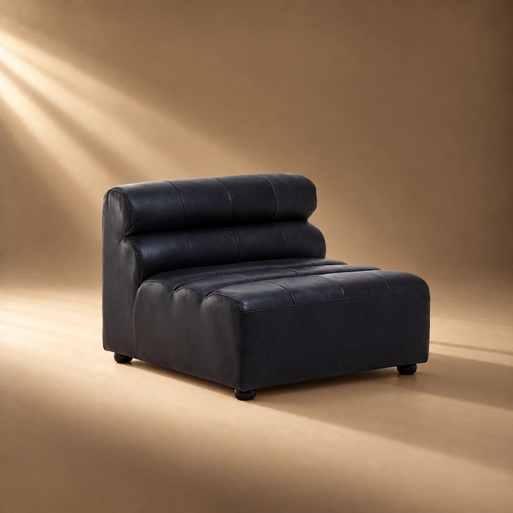 Furniture-Sofas-Klein-Antique-Black-Leather-Modular-Chair