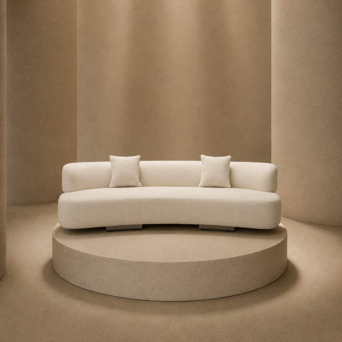 Soul Cream Curved 3 Seater Sofa