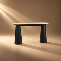 Solis Travertine Top Console Table