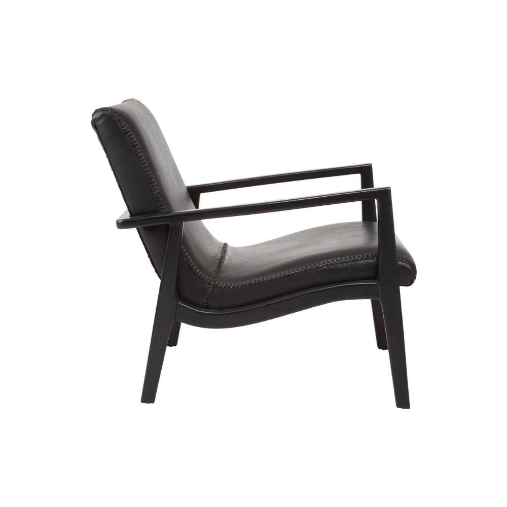 Anara Black Leather Armchair