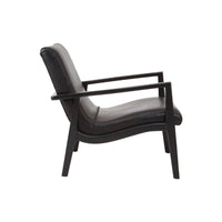 Anara Black Leather Armchair