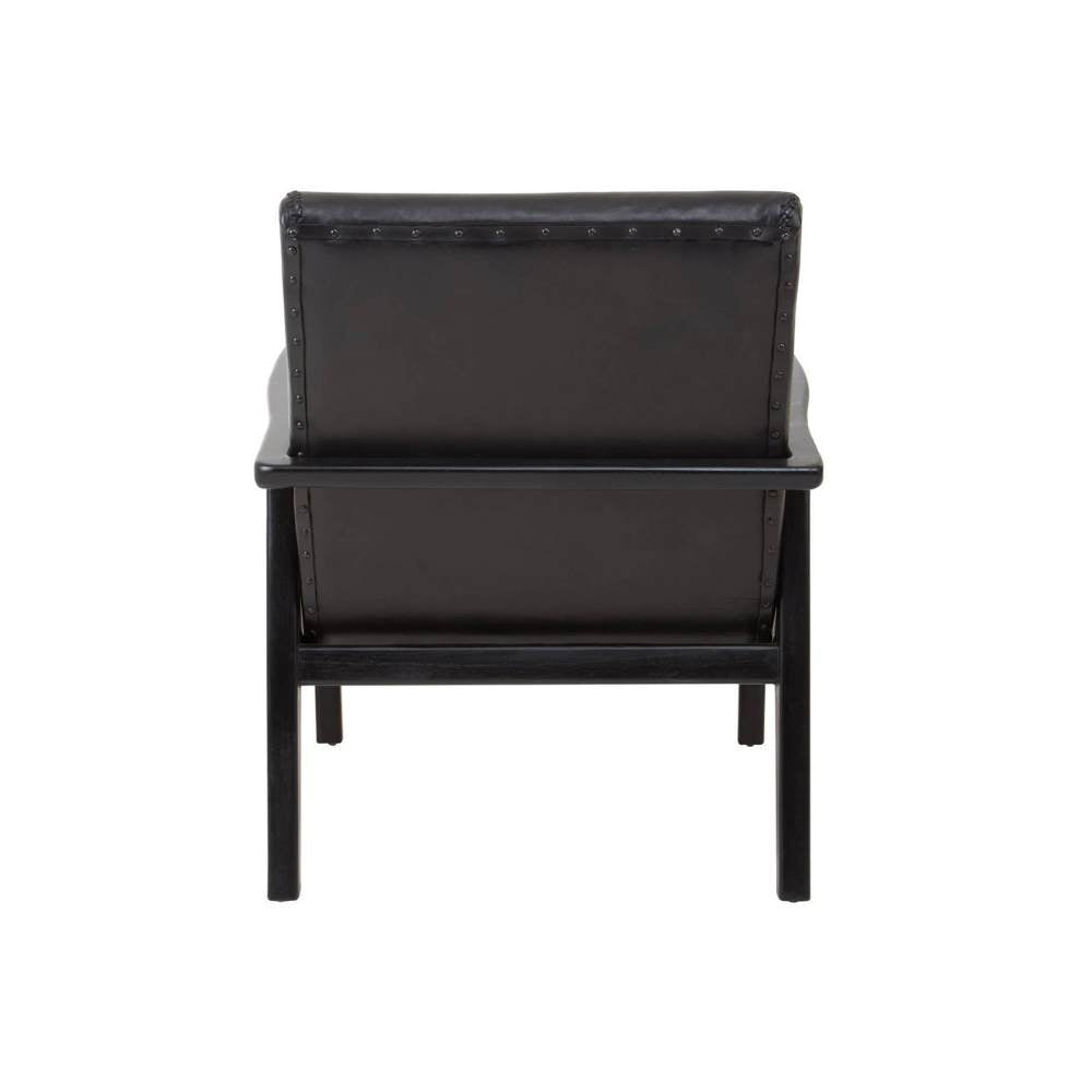 Anara Black Leather Armchair