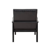 Anara Black Leather Armchair