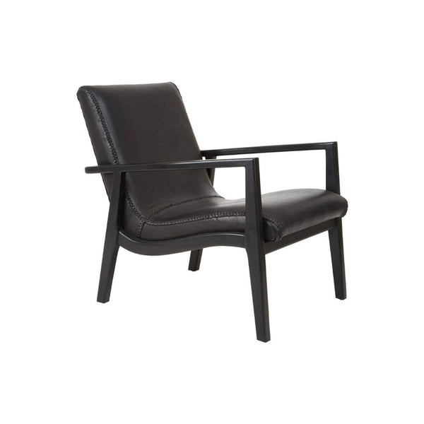 Anara Black Leather Armchair