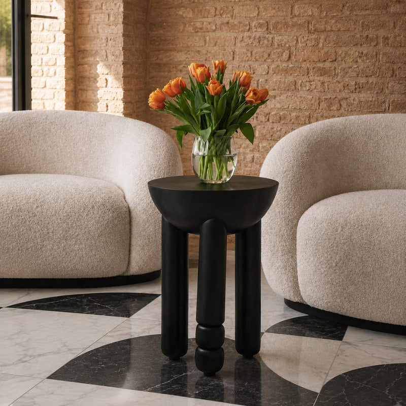 Noir Forma Sculptural Side Table
