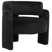 Furniture-statement-chair-joline-and-flo-Blaw-Black-Velvet-Curved-Chair-lifestyle