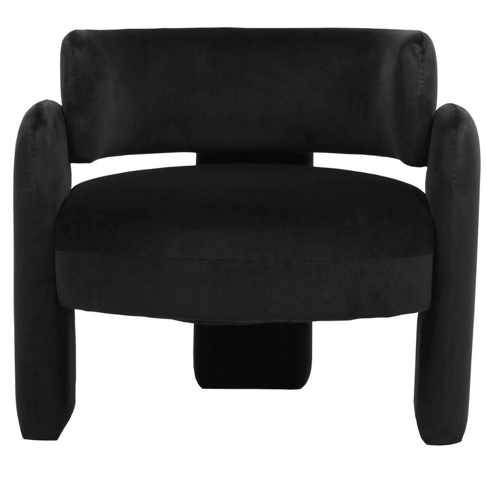 Furniture-statement-chair-joline-and-flo-Blaw-Black-Velvet-Curved-Chair-lifestyle