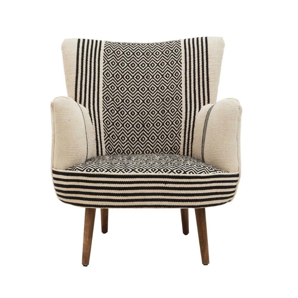 Artisan Monochrome Cotton Chair