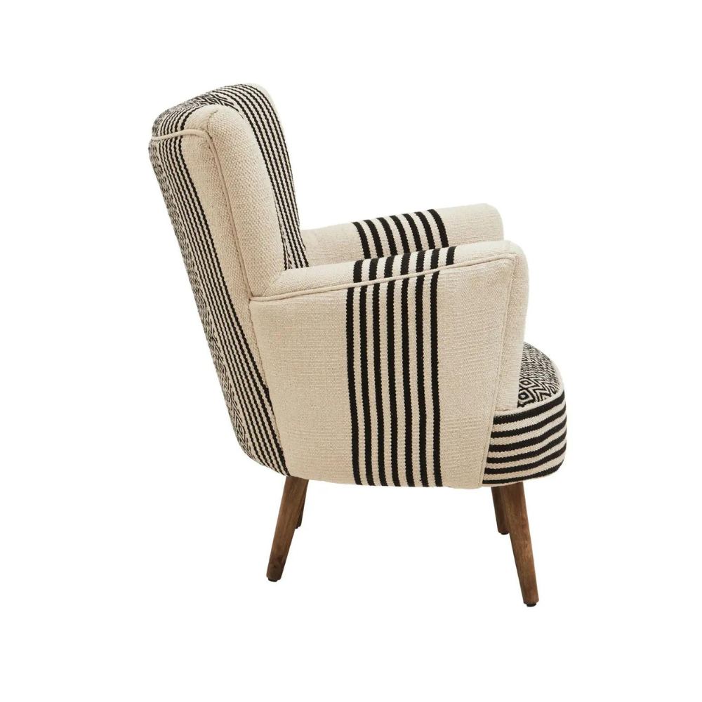 Artisan Monochrome Cotton Chair