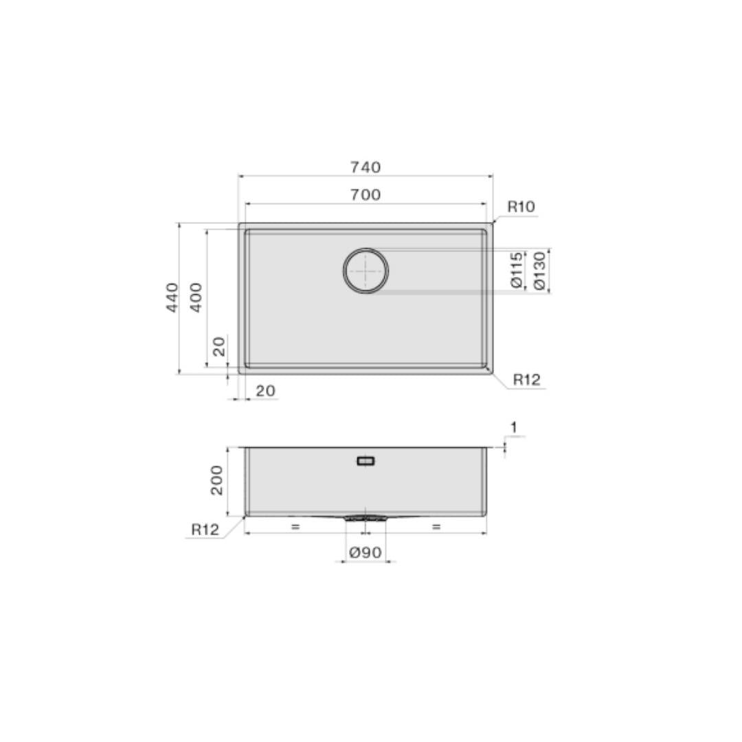 Sink Como 70cm