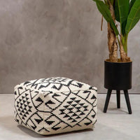 Geometry Cotton Pouffe