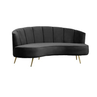 Noir Velvet Sofa - Three Seat