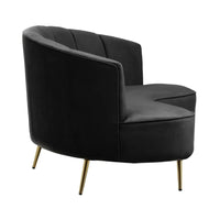 Noir Velvet Sofa - Three Seat