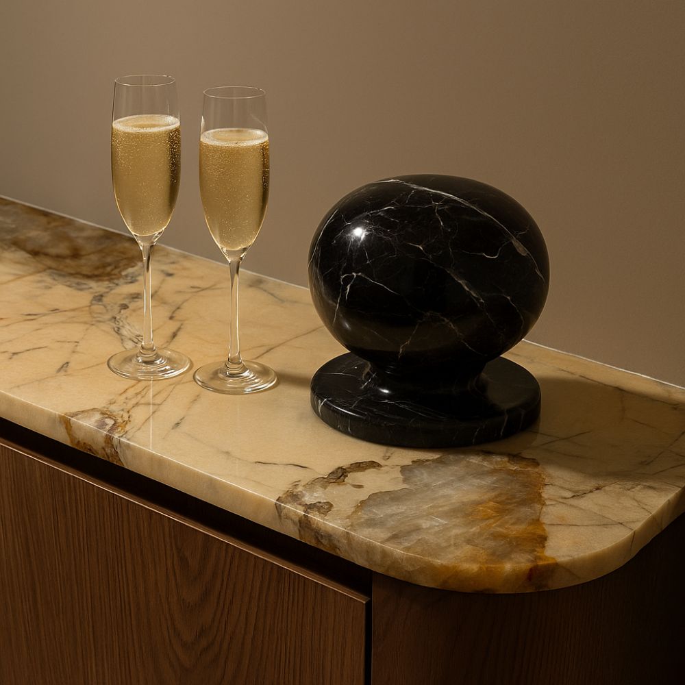 Koro Black Marble Sculpture