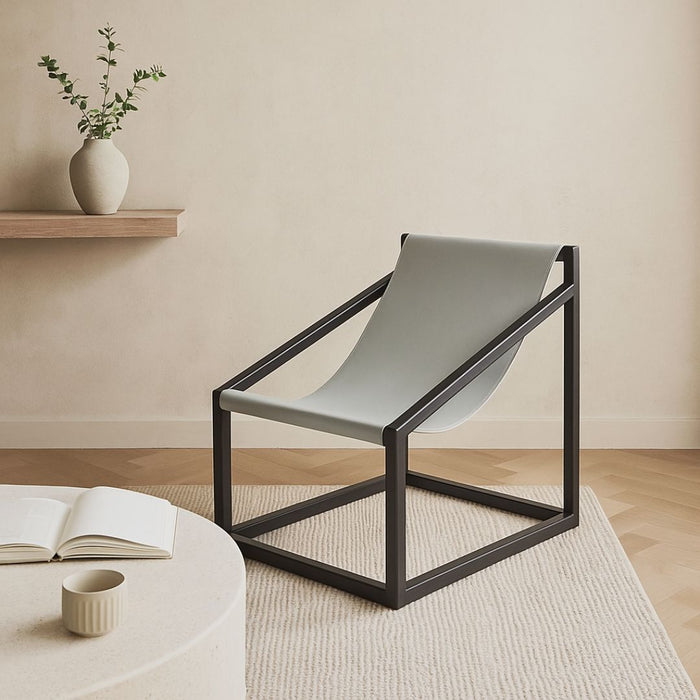 Luca Grey Statement Chair – Architectural Calm, Modern Purity