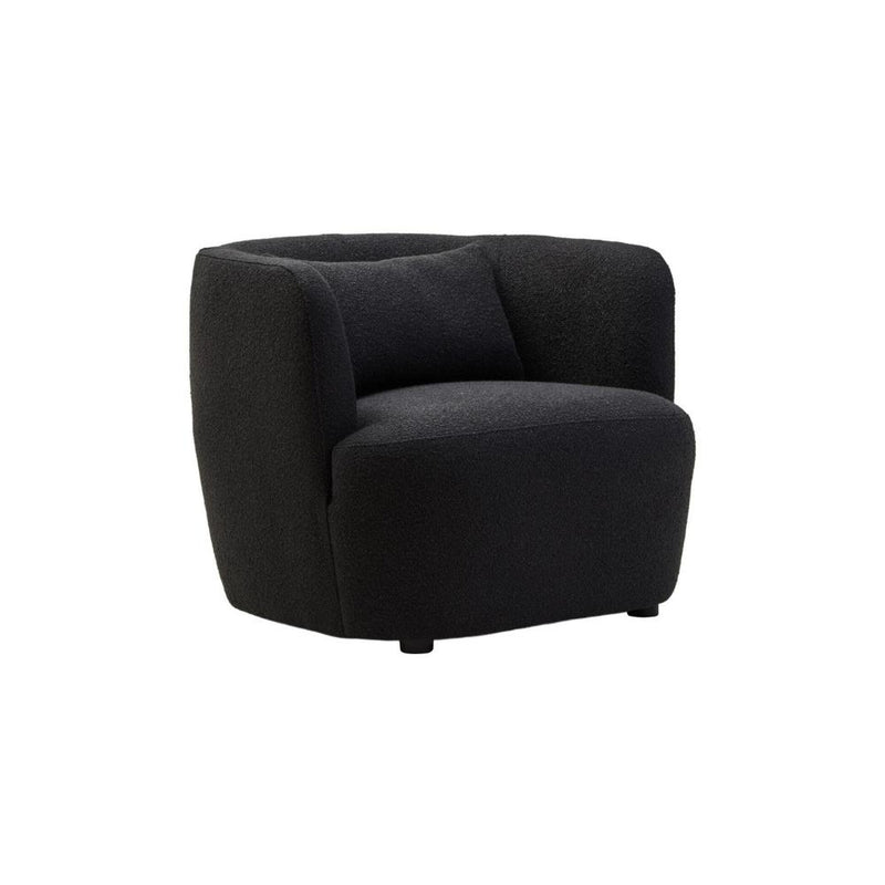 Luma Curve Black Accent Chair