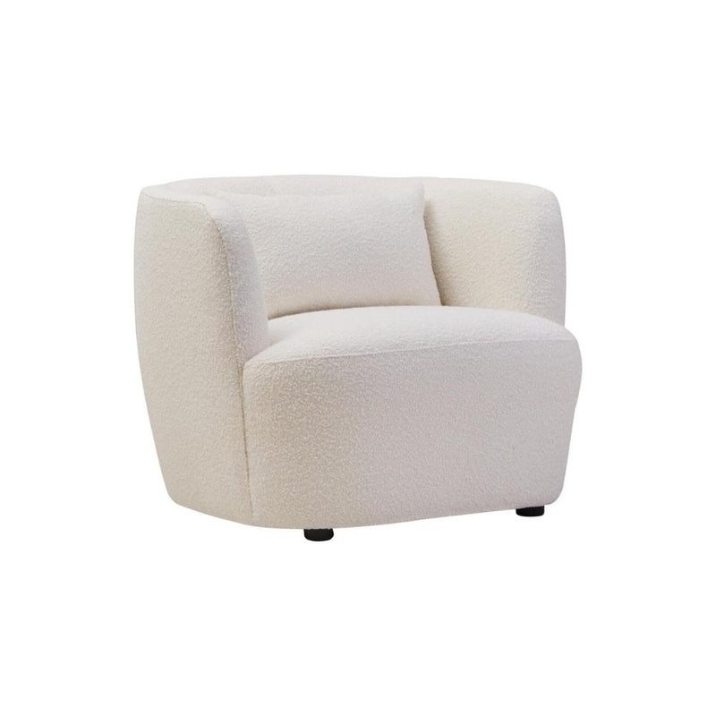 Luma Curve Cream Accent Chair