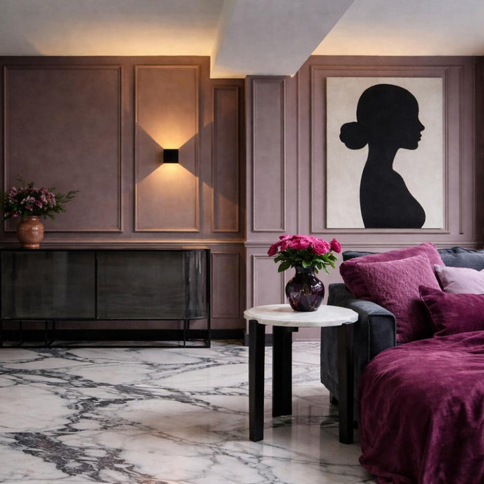 Montero White Marble Side Table