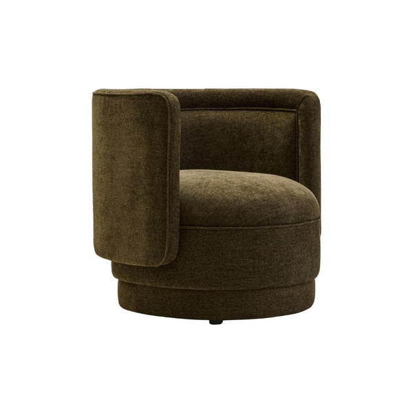 Brown swivel chair on a white background