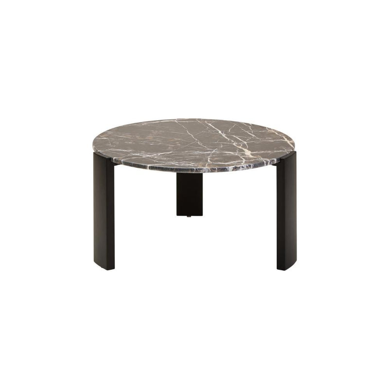 Nobi Round Black Marble Coffee Table