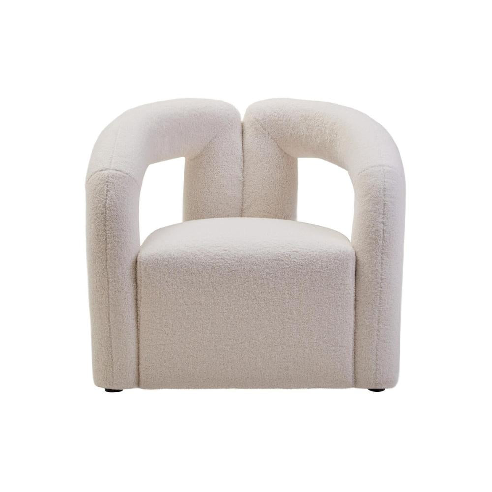 White textured armchair on a white background