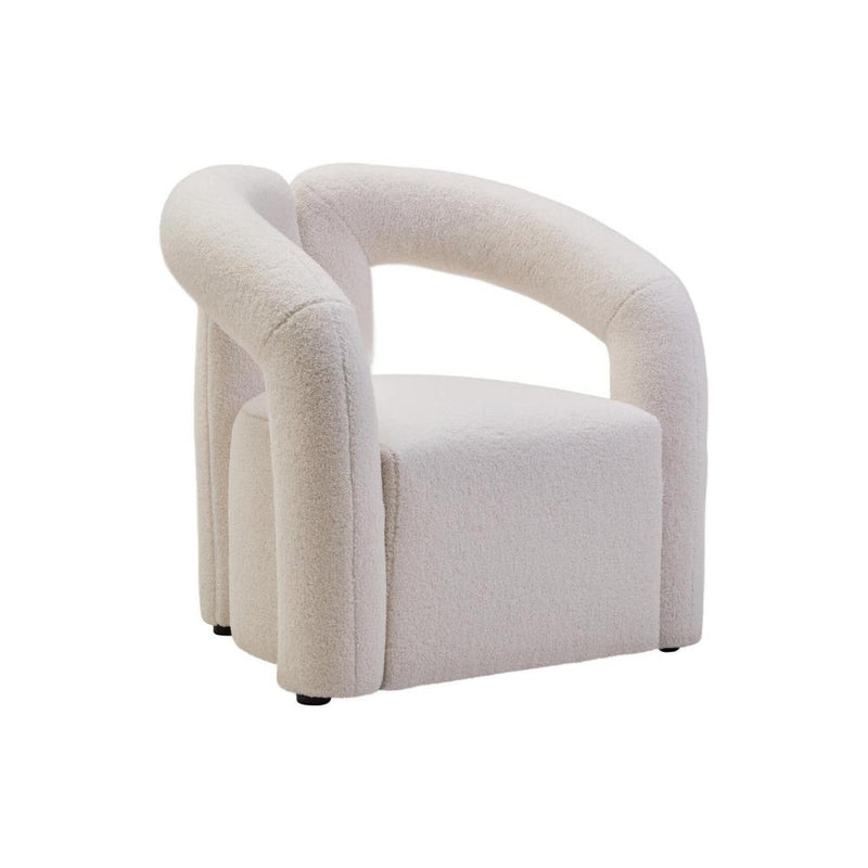 White textured armchair on a white background