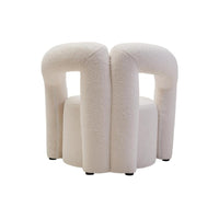 White textured armchair on a white background