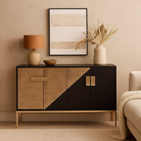 Regale Sideboard – Luxe Graphite & Brass