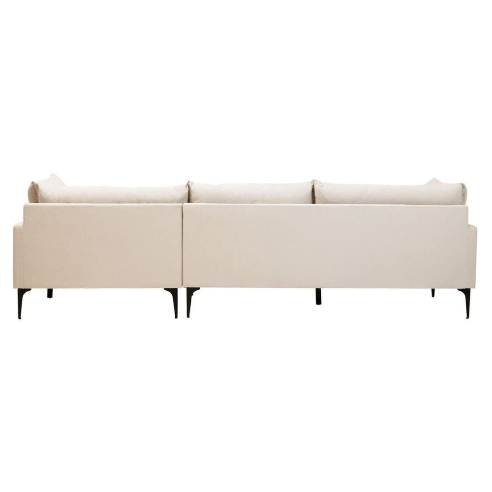 Avenne Cream three-seat right-hand chaise sofa