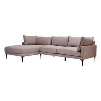 Avenne  Grey three-seat left-hand chaise sofa