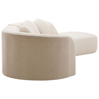 Averna Cream Curved Linen Sofa