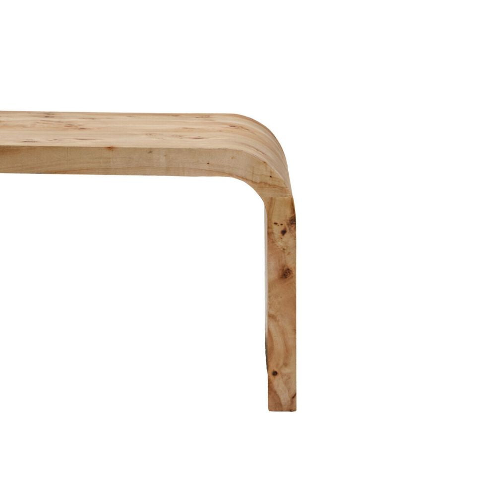 Cortona Burl Wood Curved Coffee Table