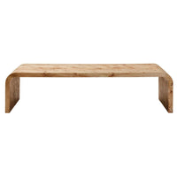Cortona Burl Wood Curved Coffee Table