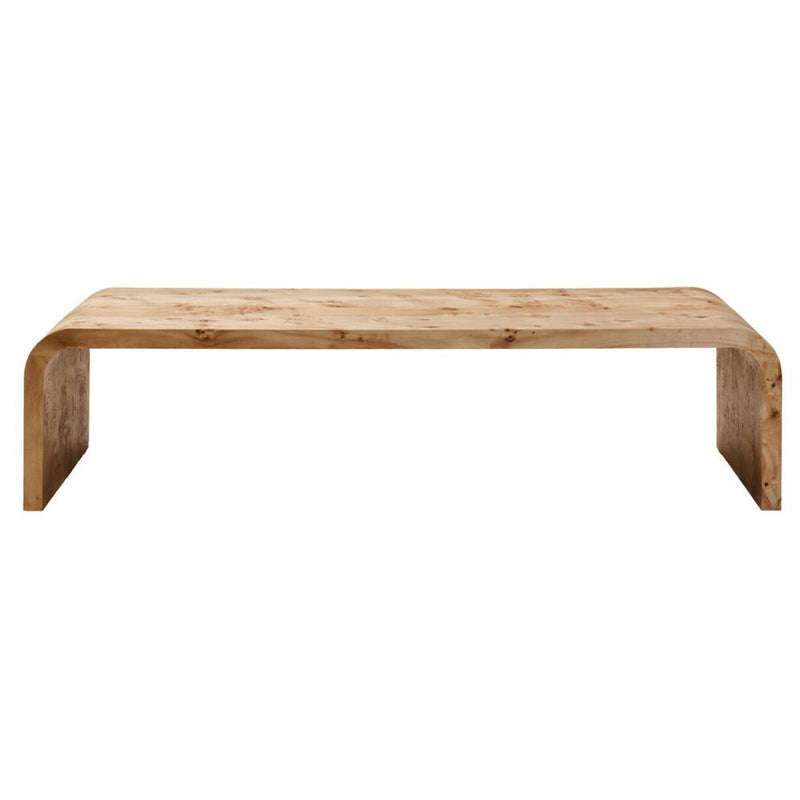 Cortona Burl Wood Curved Coffee Table