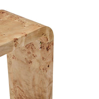 Cortona Burl Wood Curved Console Table