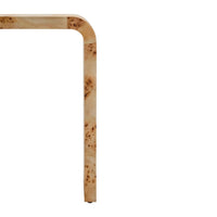 Cortona Burl Wood Curved Side Table