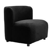 Eldra Black Boucle Armless Chair