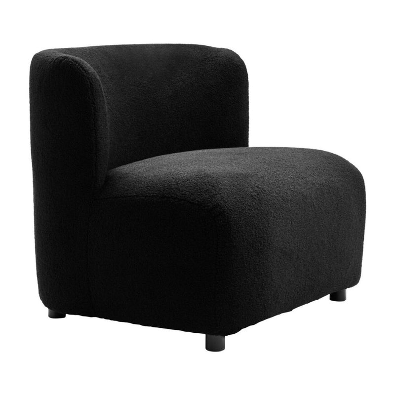 Eldra Black Boucle Armless Chair