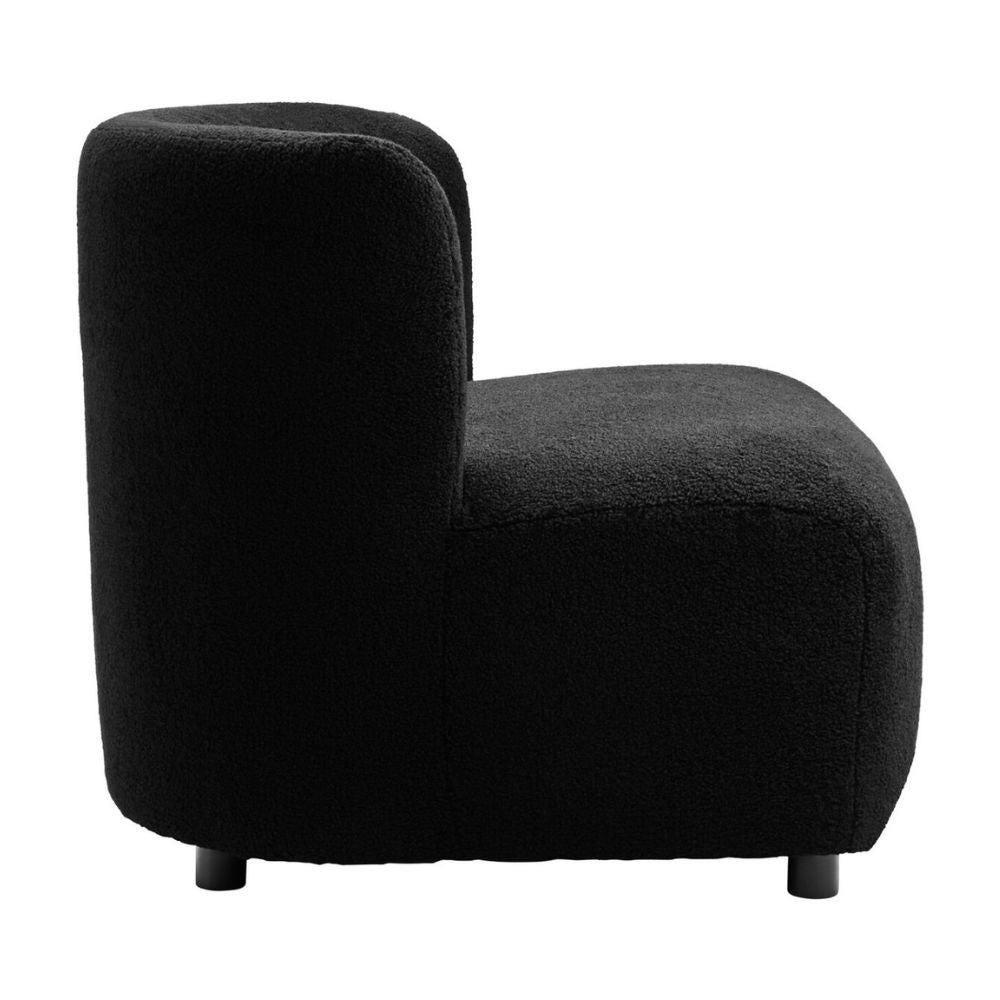 Eldra Black Boucle Armless Chair