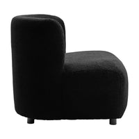 Eldra Black Boucle Armless Chair