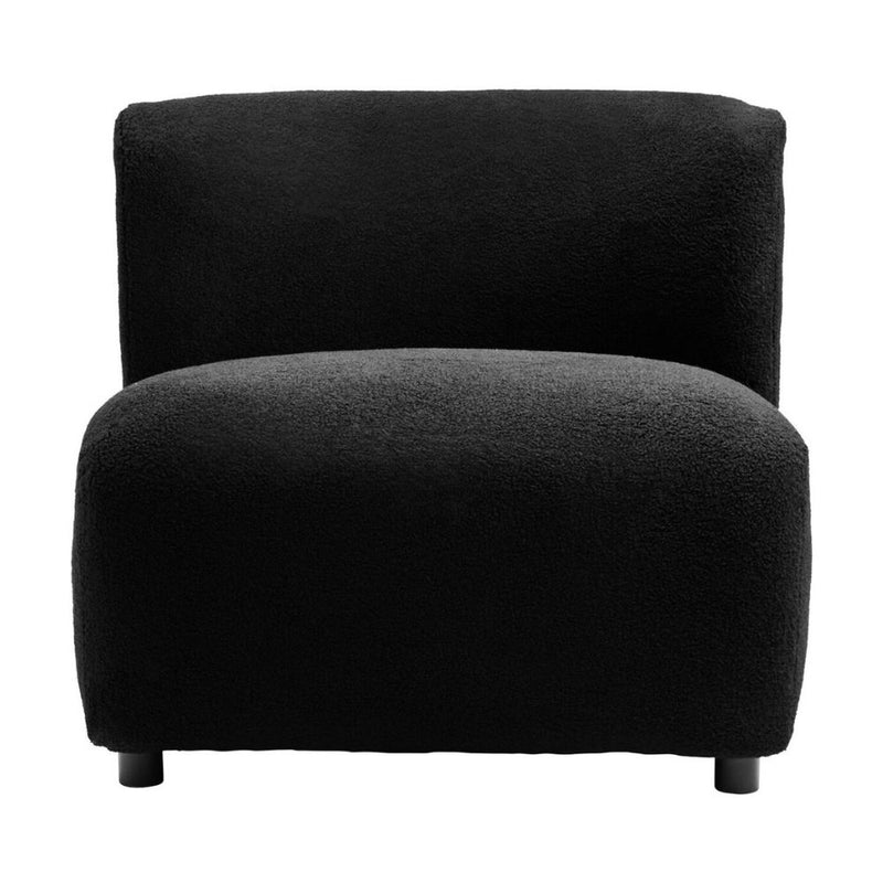 Eldra Black Boucle Armless Chair
