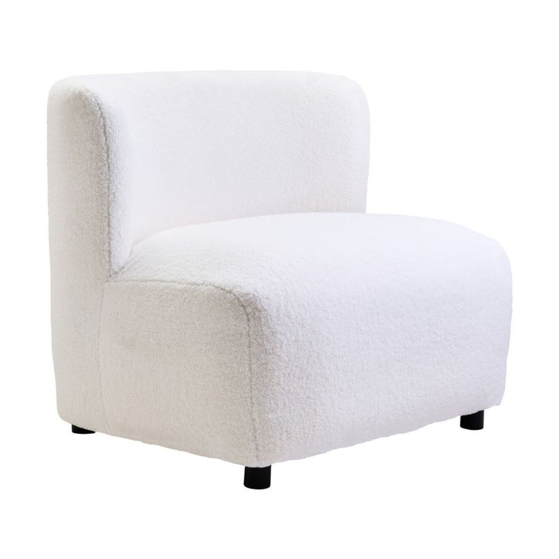 Eldra Ivory Boucle Armless Chair
