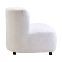 Eldra Ivory Boucle Armless Chair