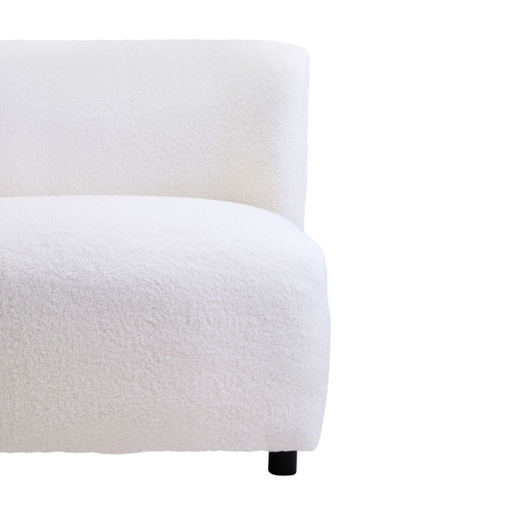 Eldra Ivory Boucle Armless Chair