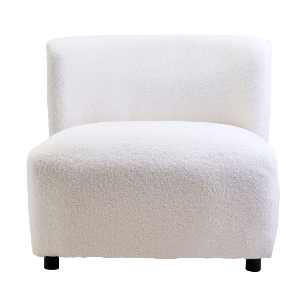 Eldra Ivory Boucle Armless Chair