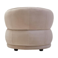 Elora Curved Velvet Accent Chair – Cream