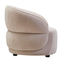 Elora Curved Velvet Accent Chair – Cream
