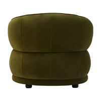Elora Curved Velvet Accent Chair – Forest Green