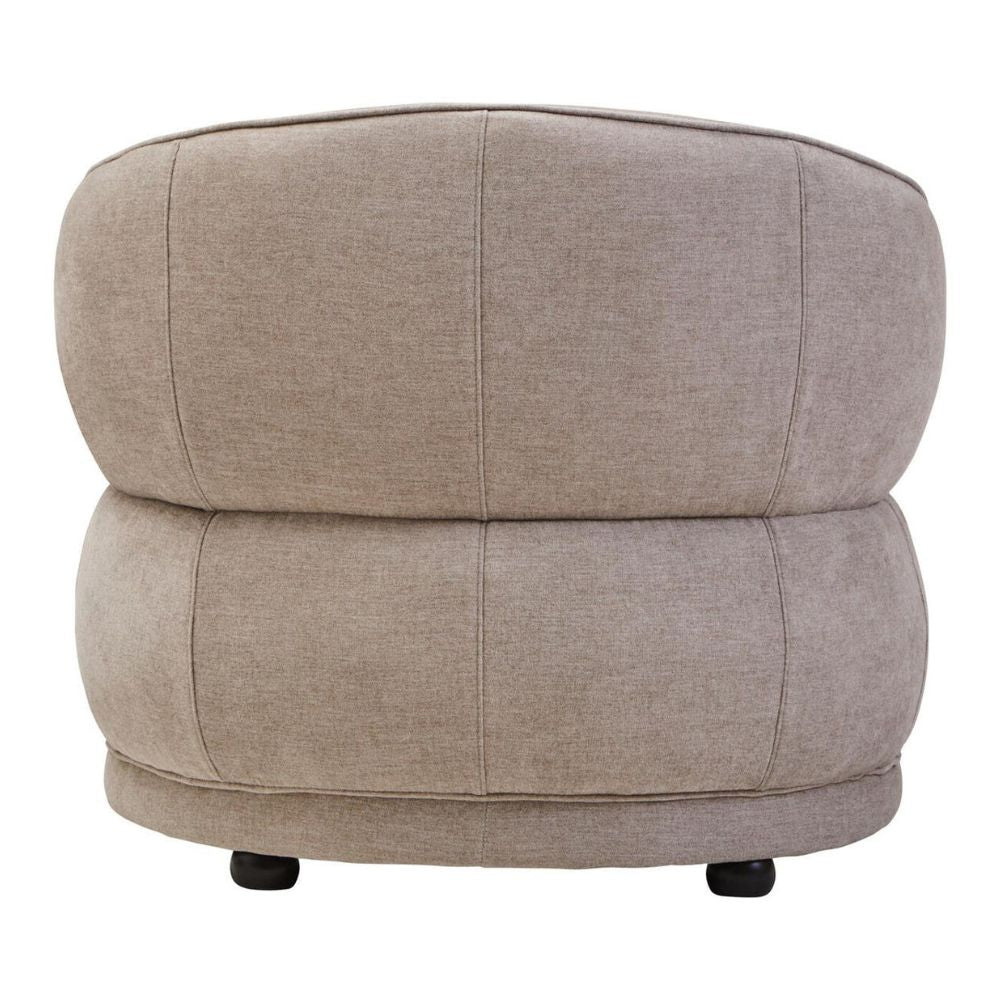 Elora Curved Velvet Accent Chair – Taupe